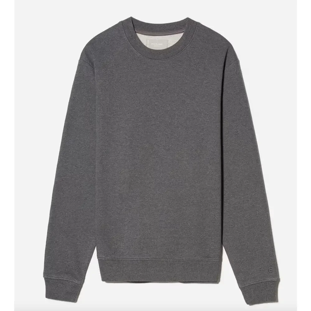 Everlane Track Organic Cotton Crewneck Sweatshirt Pullover Mens Small Grey New